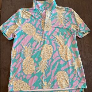 Chubbies Polo with Tropical Pineapple Print